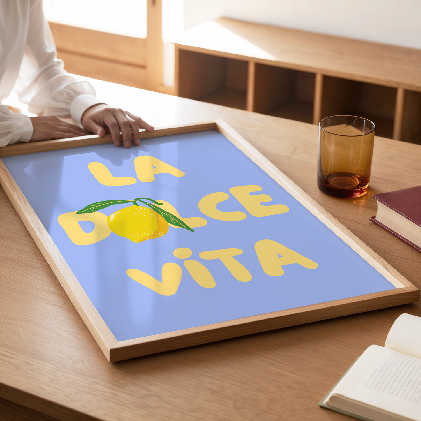 La Dolce Vita Lemon Print (Blue)