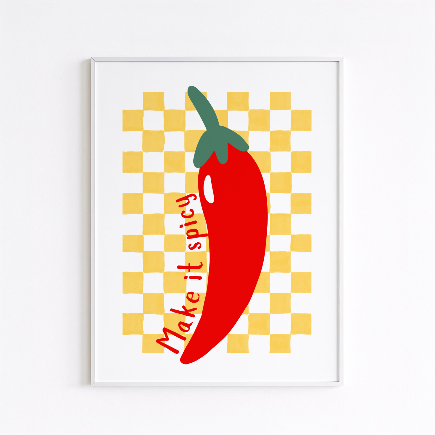 Make It Spicy Red Chili Pepper Poster Print
