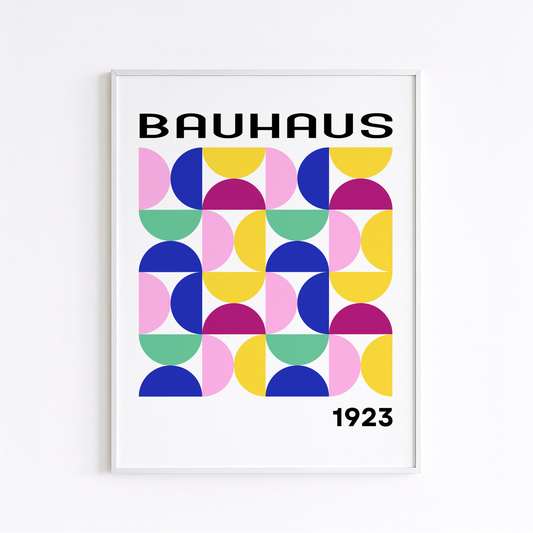 Bauhaus Semi Circle Poster Print