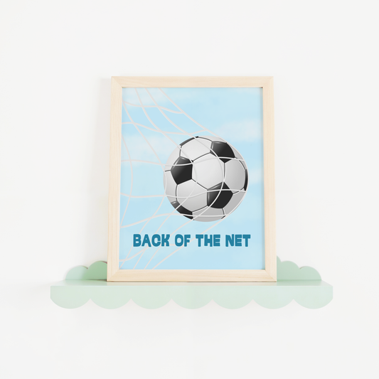 Back Of The Net Soccer Poster Print