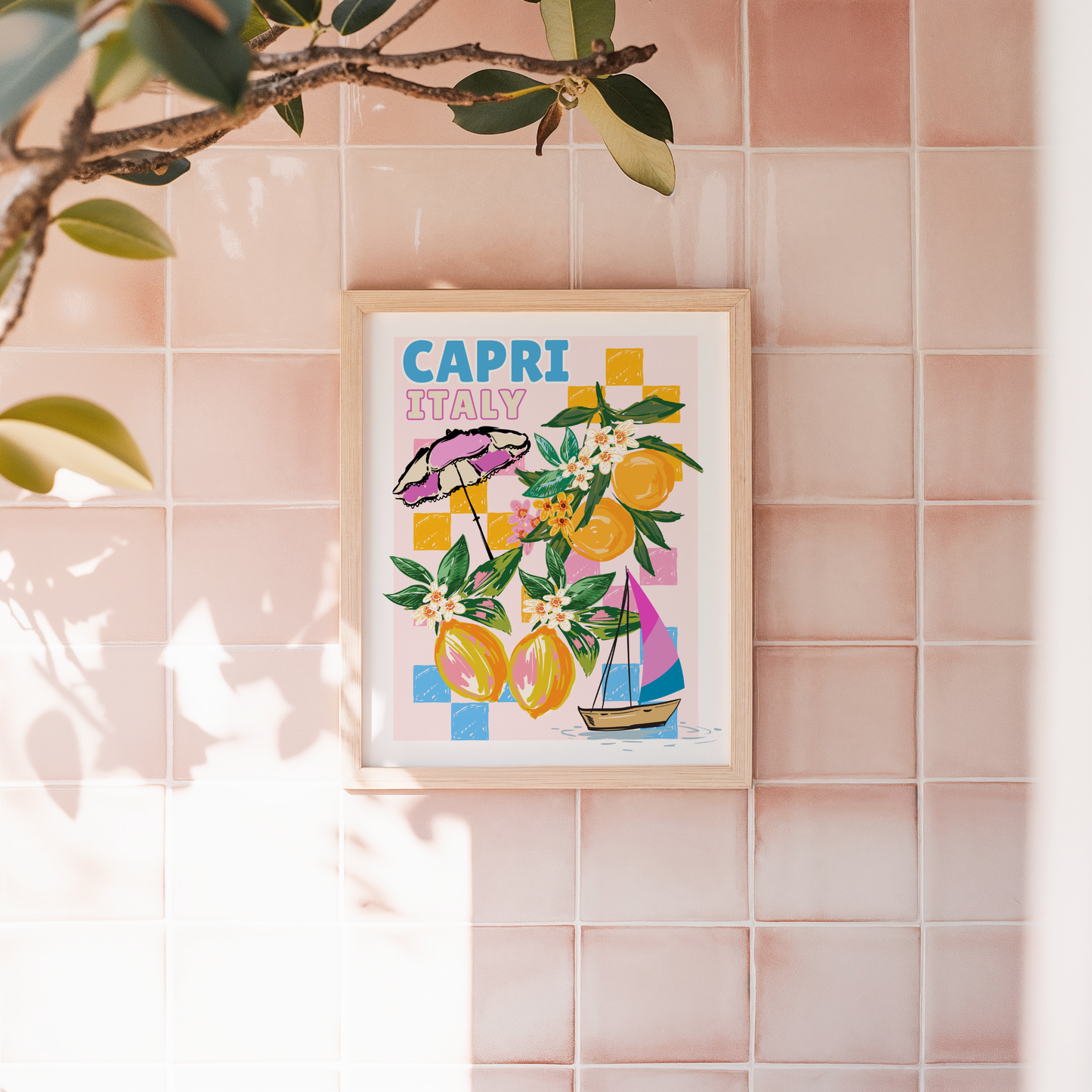 Capri Italy Summer Print