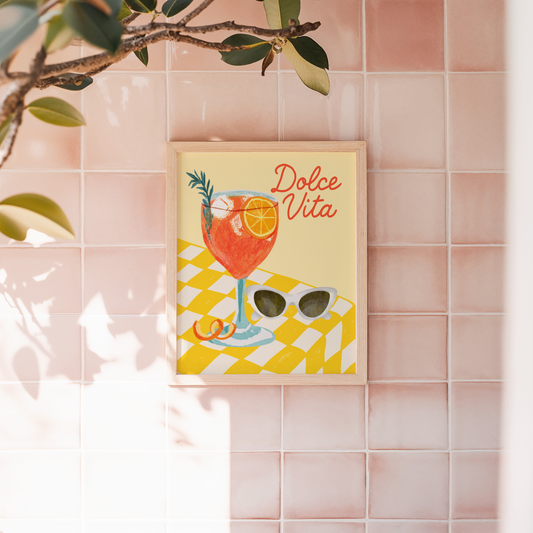 Dolce Vita Aperol Spritz Poster Print