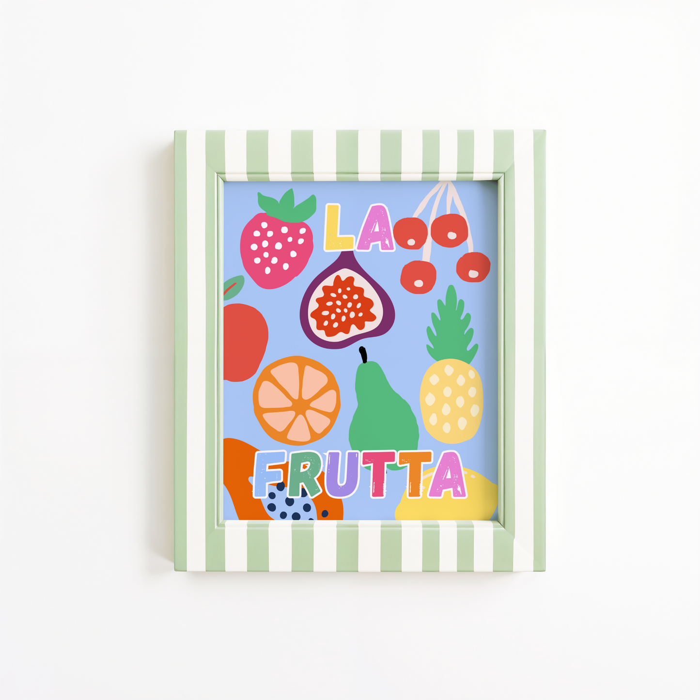 La Frutta Poster Print (Blue)
