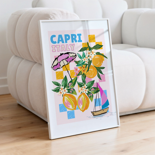 Capri Italy Summer Poster Print