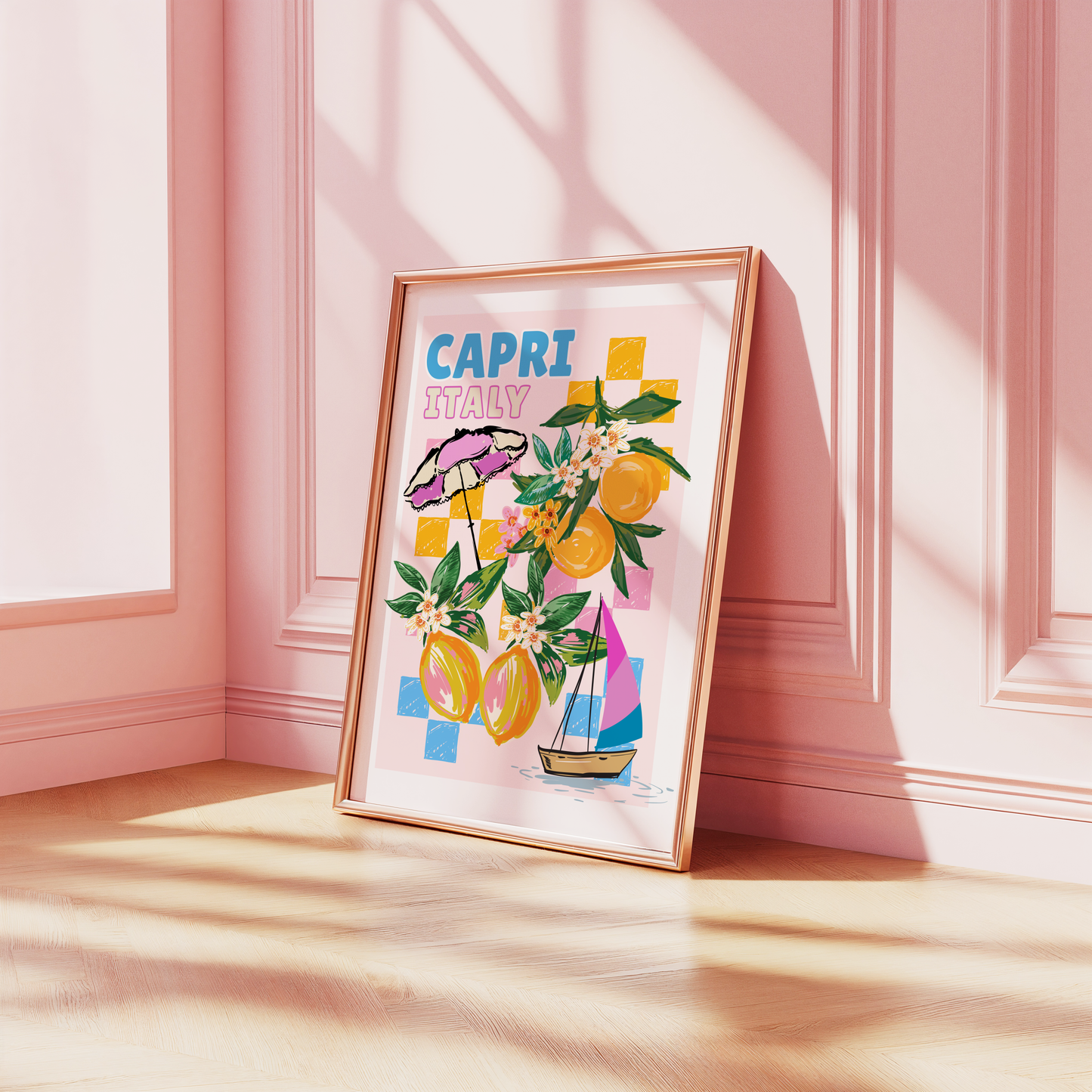 Capri Italy Summer Print