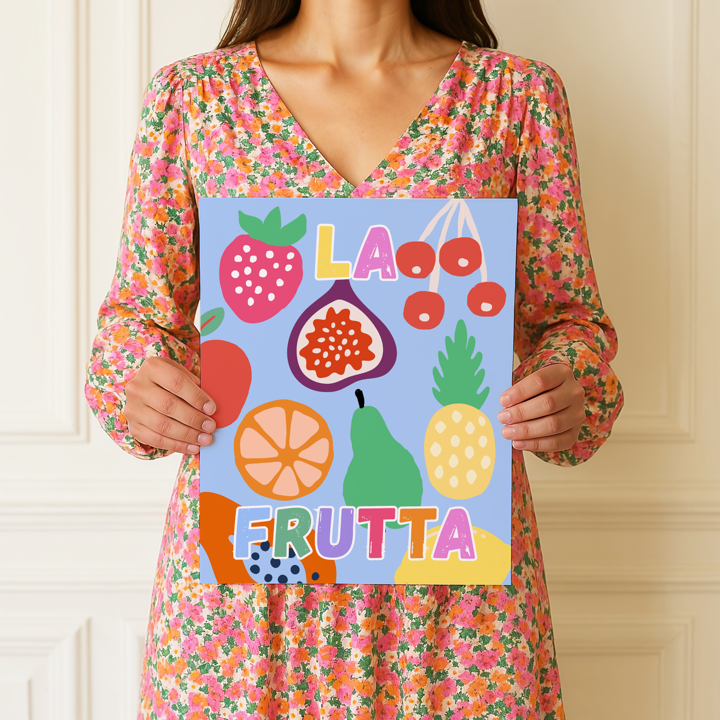 La Frutta Poster Print (Blue)