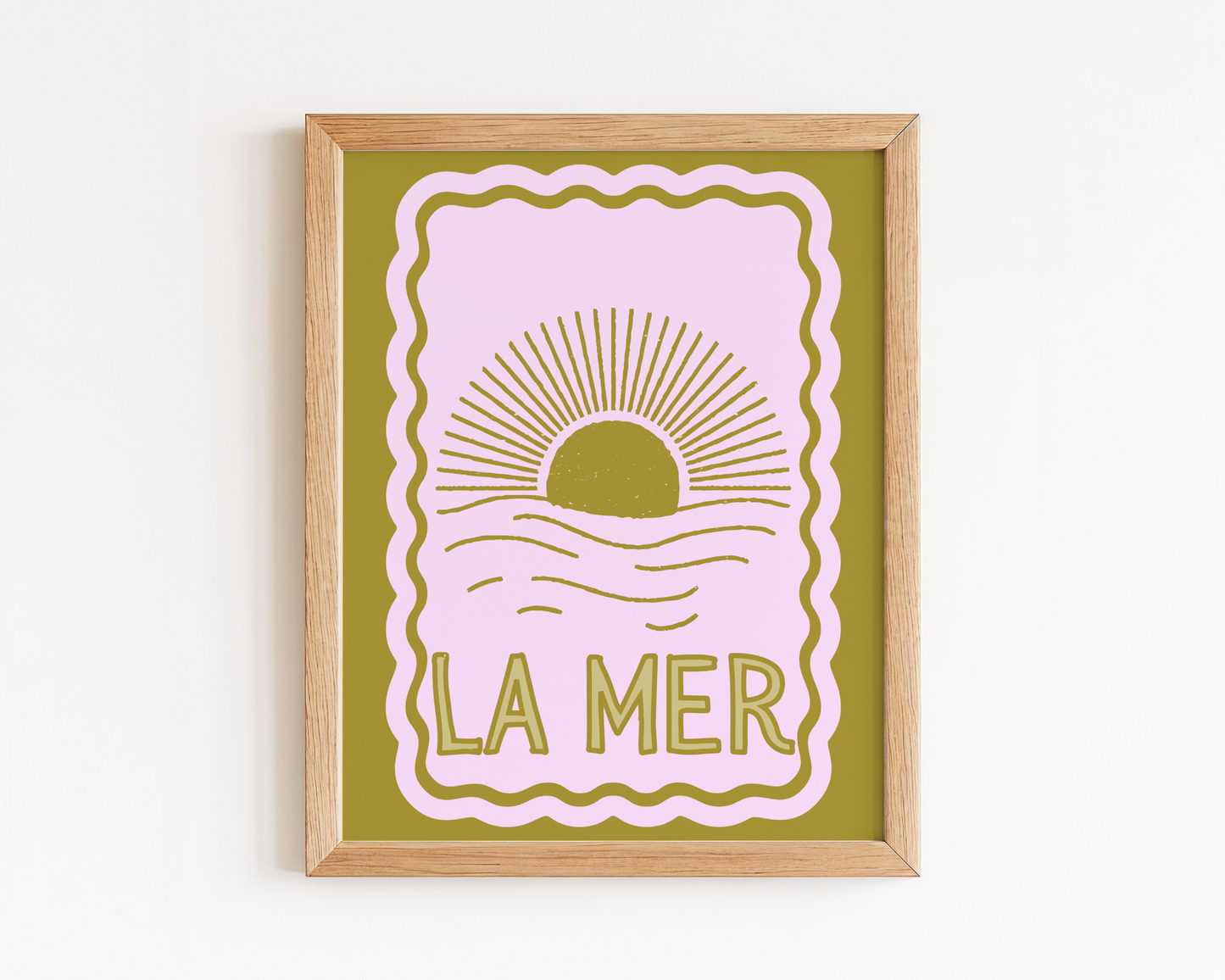 La Mer Print (Pink and Gold)