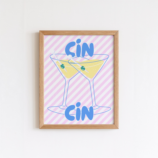 Cin Cin Martini Poster Print