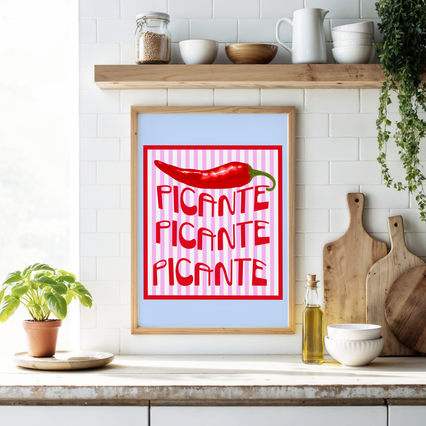 Picante Red Hot Chili Poster Print
