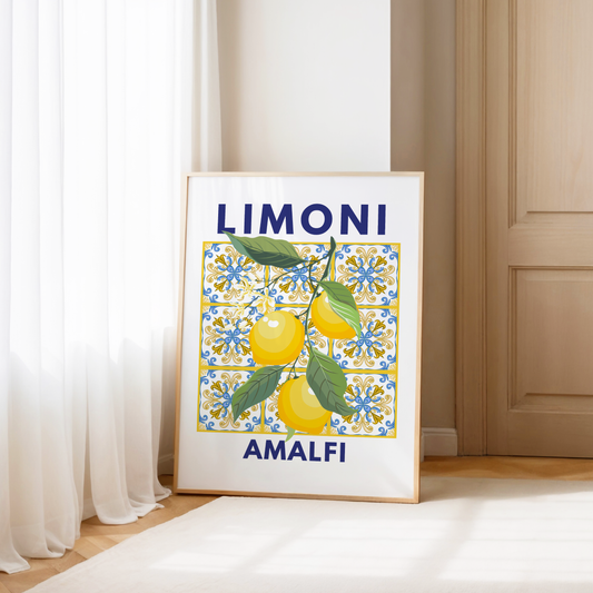 Limoni Amalfi Mosaic Poster Print