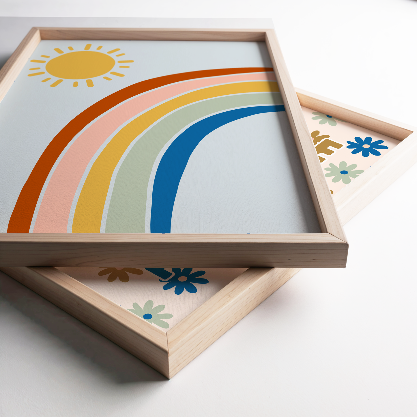 Rainbow and Sun Poster Print