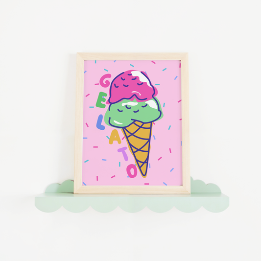 Gelato and Sprinkles Poster Print