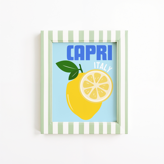 Capri Italy Lemon Print