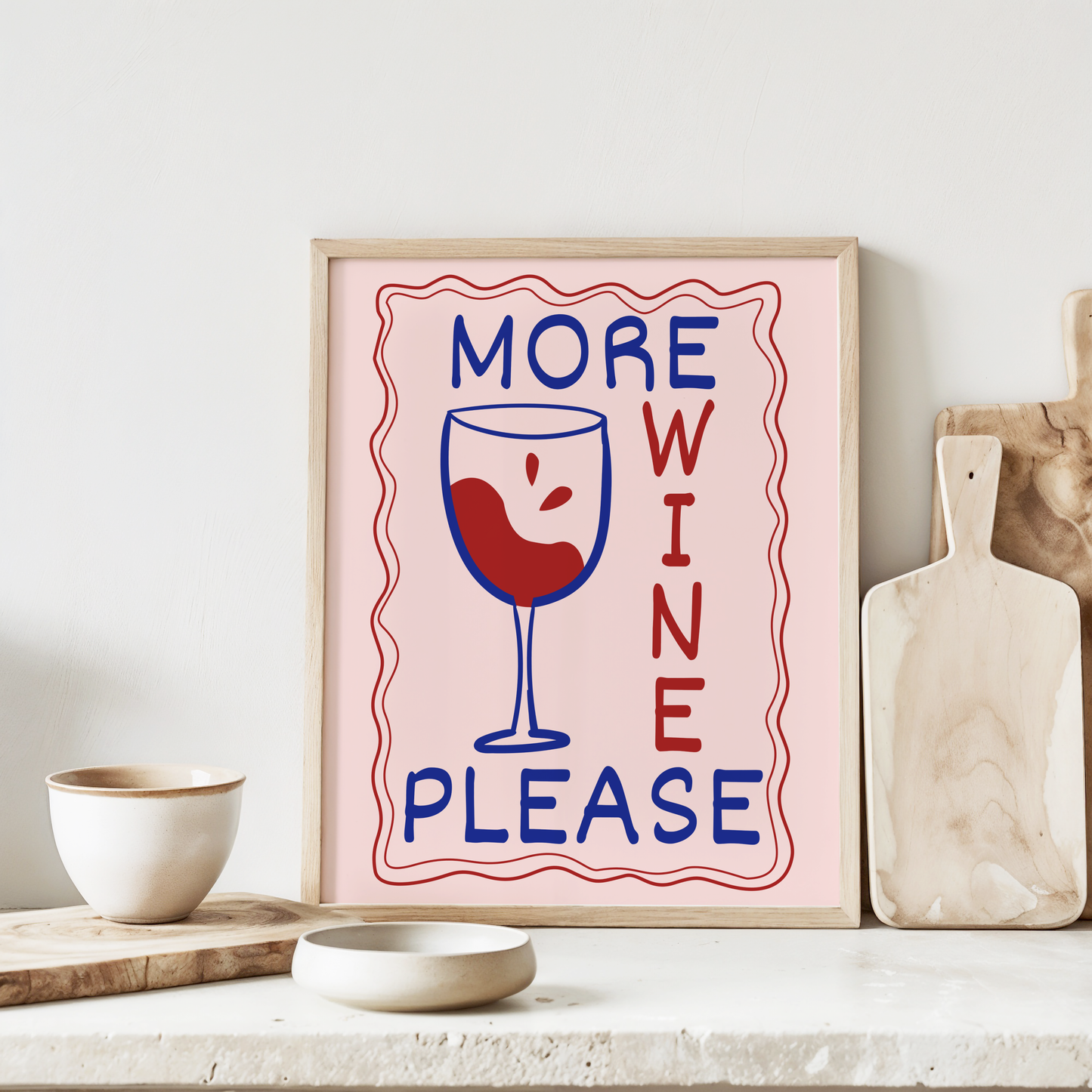 More Wine Please Poster Print