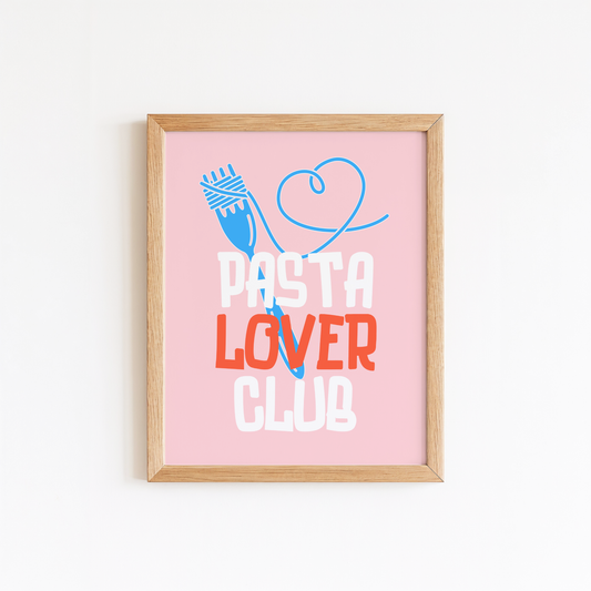 Pasta Lover Club Poster Print