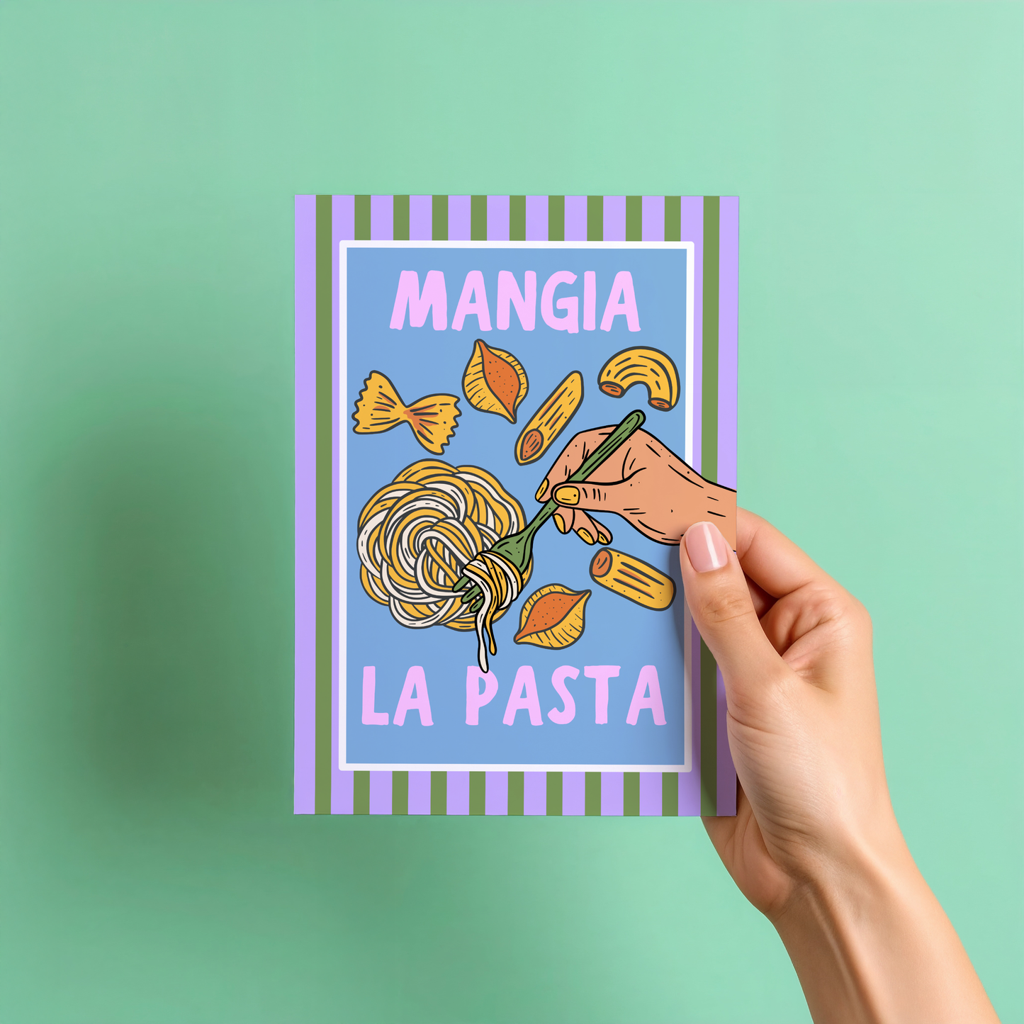 Mangia La Pasta Poster Print