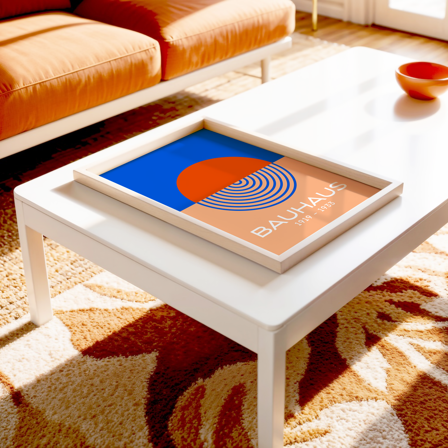 Bauhaus Exhibition Print (Orange and Blue)