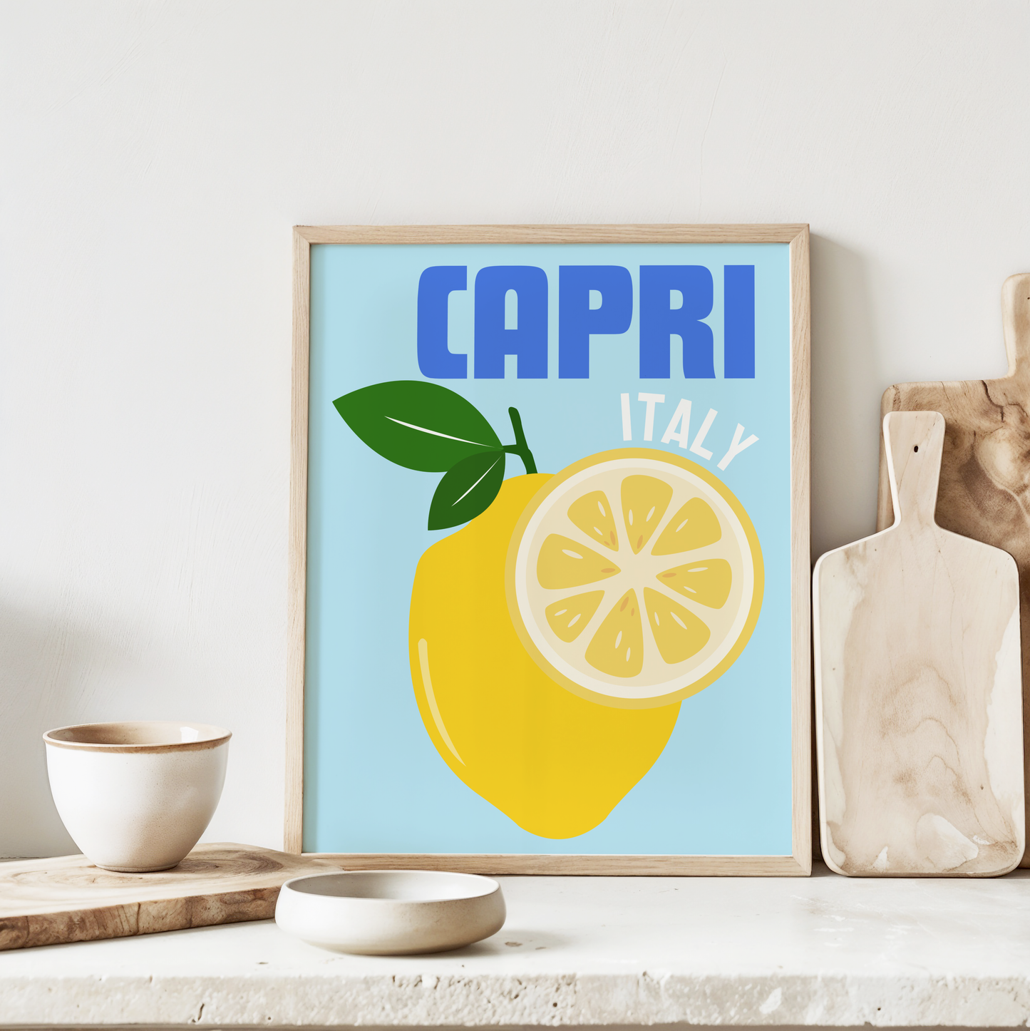 Capri Italy Lemon Poster Print