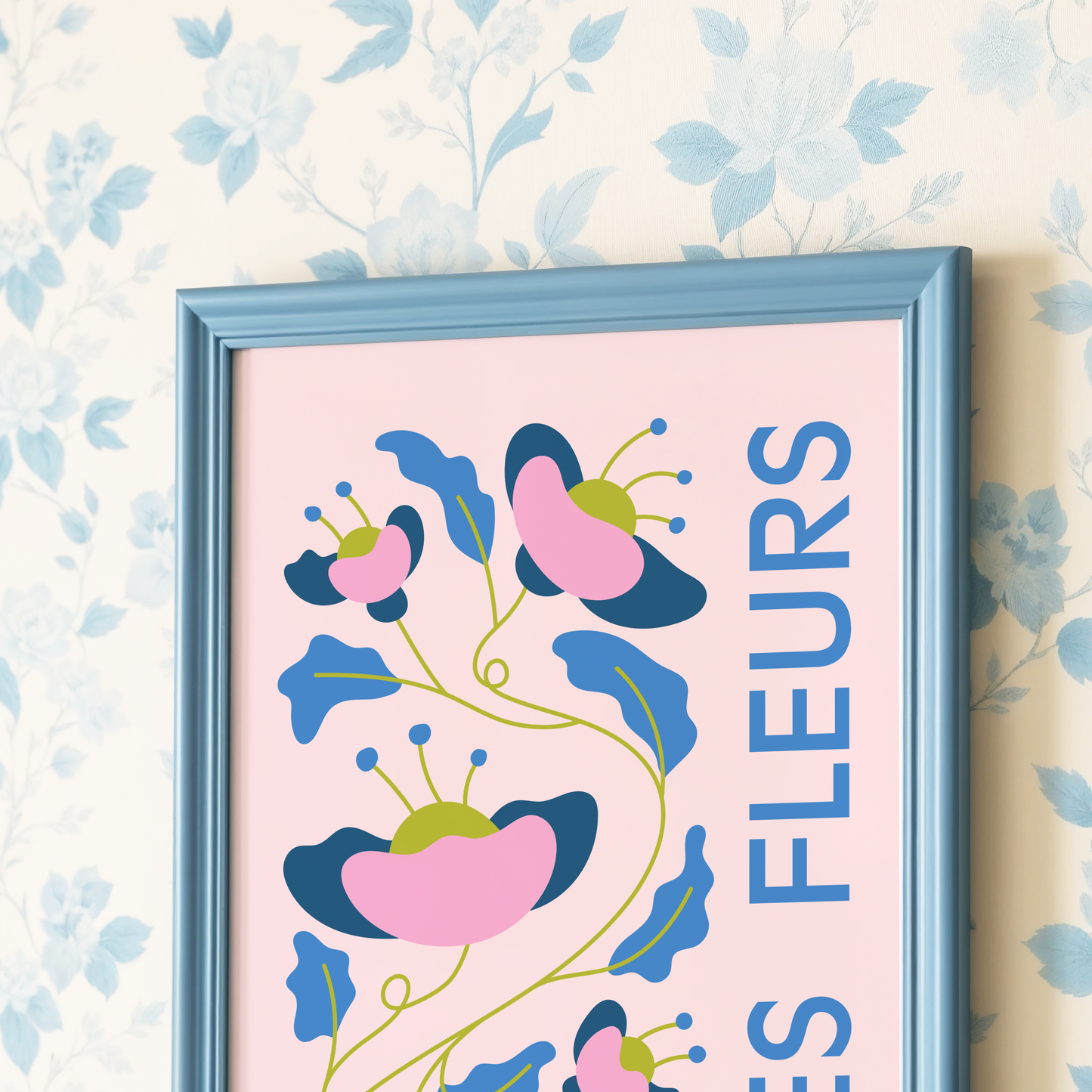 Les Fleurs Floral Poster Print