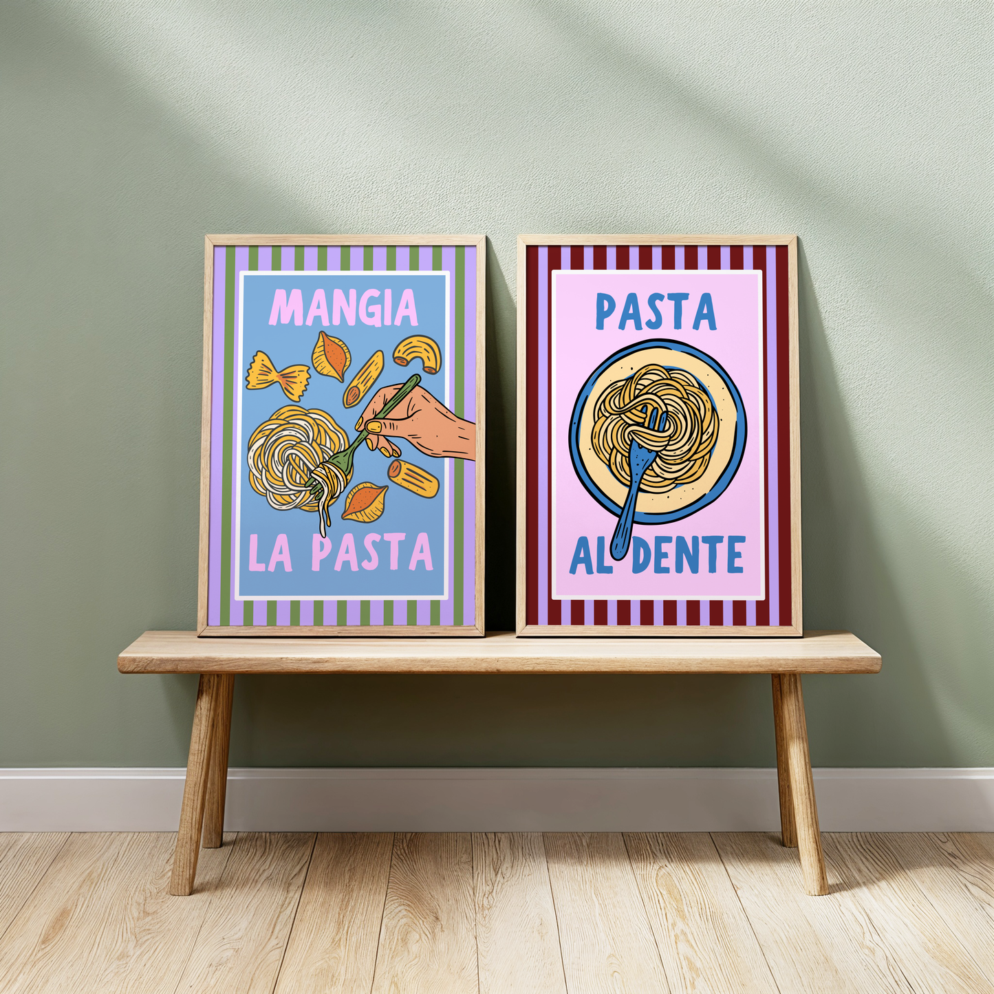 Mangia La Pasta Poster Print