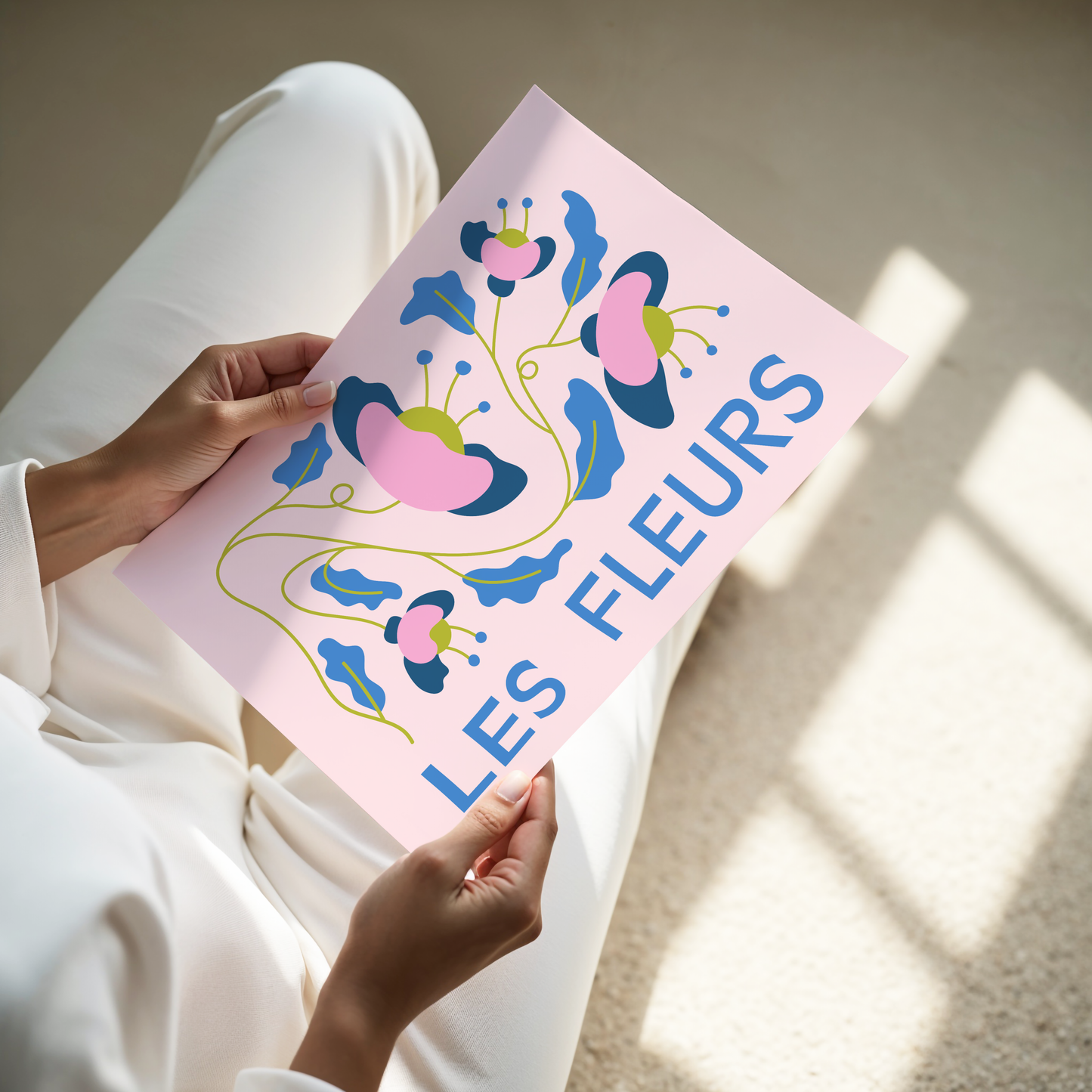 Les Fleurs Floral Poster Print