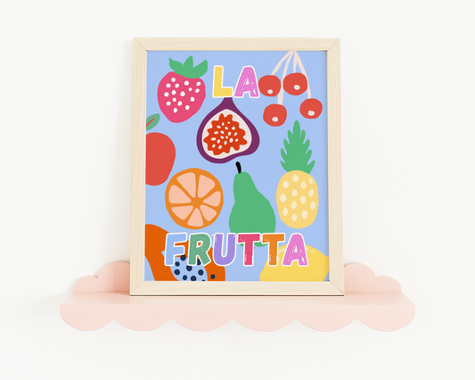La Frutta Poster Print (Blue)