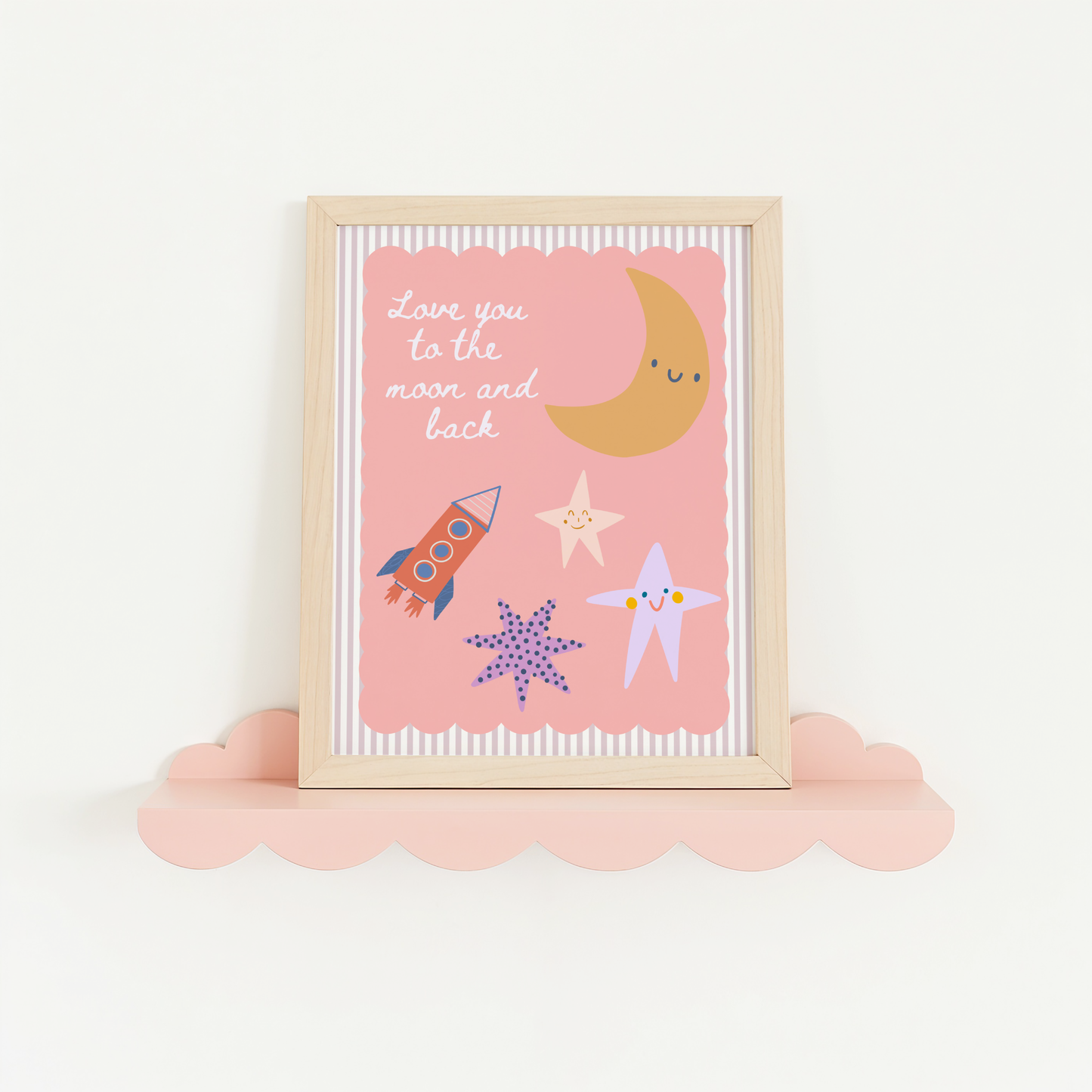 Love You To The Moon and Back Poster Print