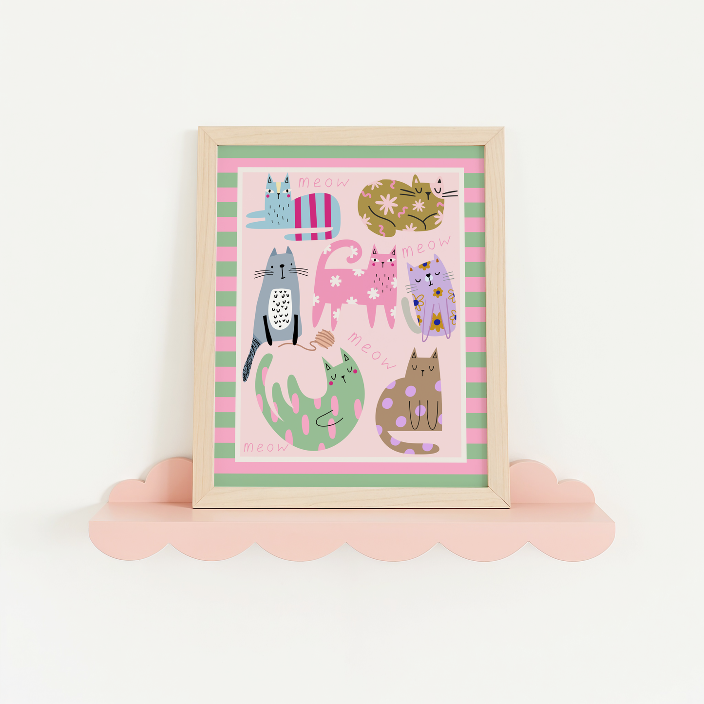 Colourful Cats Print