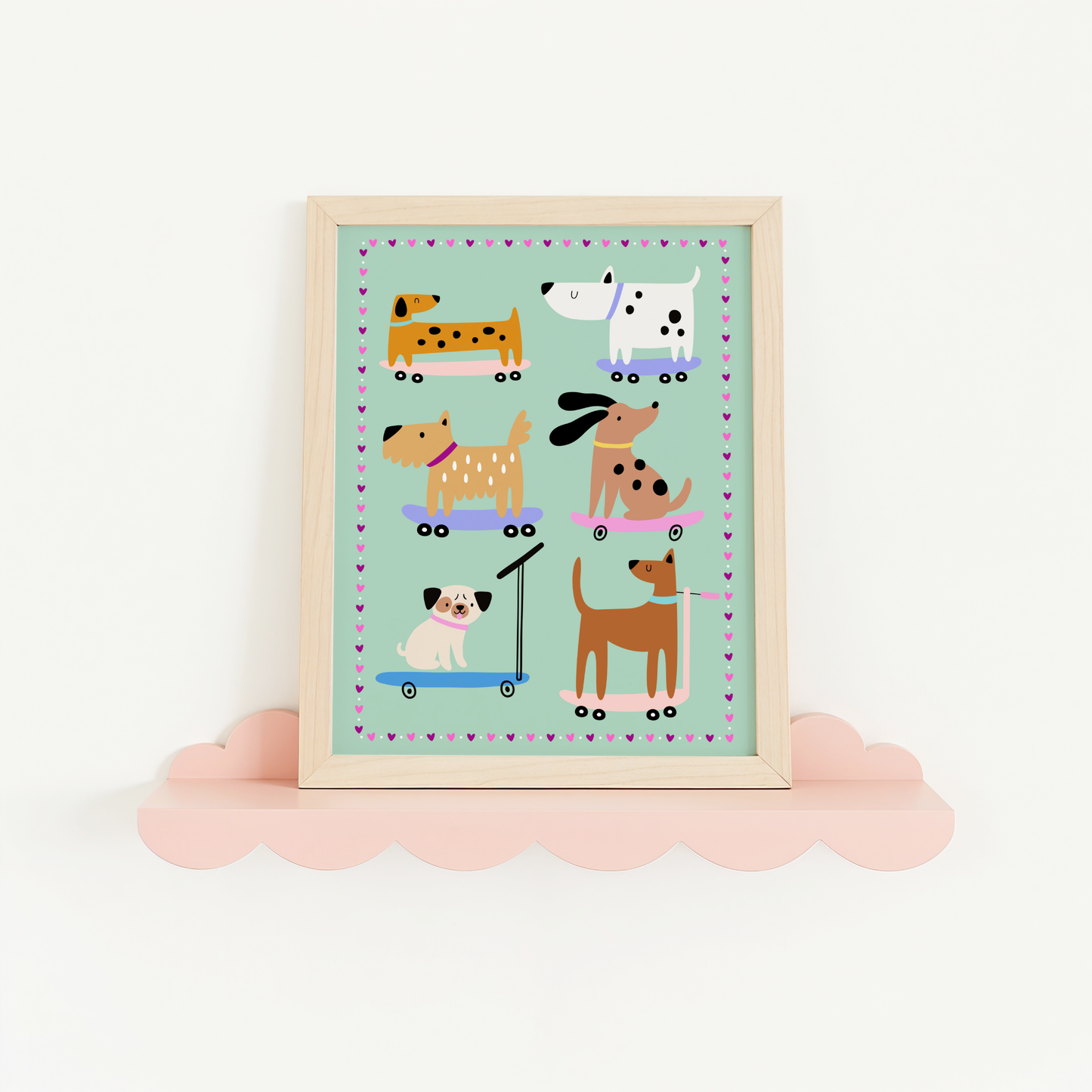 Dogs on Wheels Poster Print