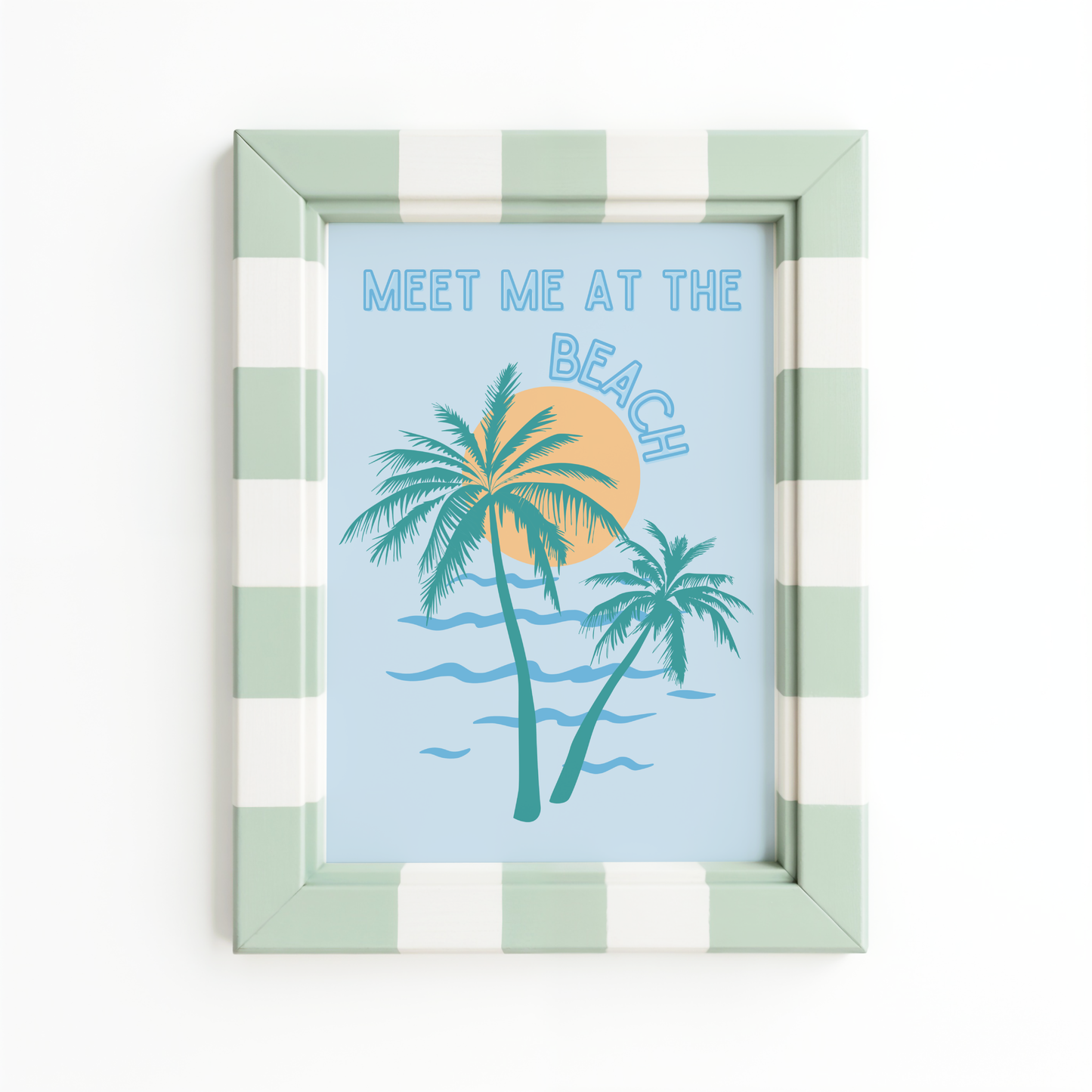 Meet Me At The Beach Print (Blue)
