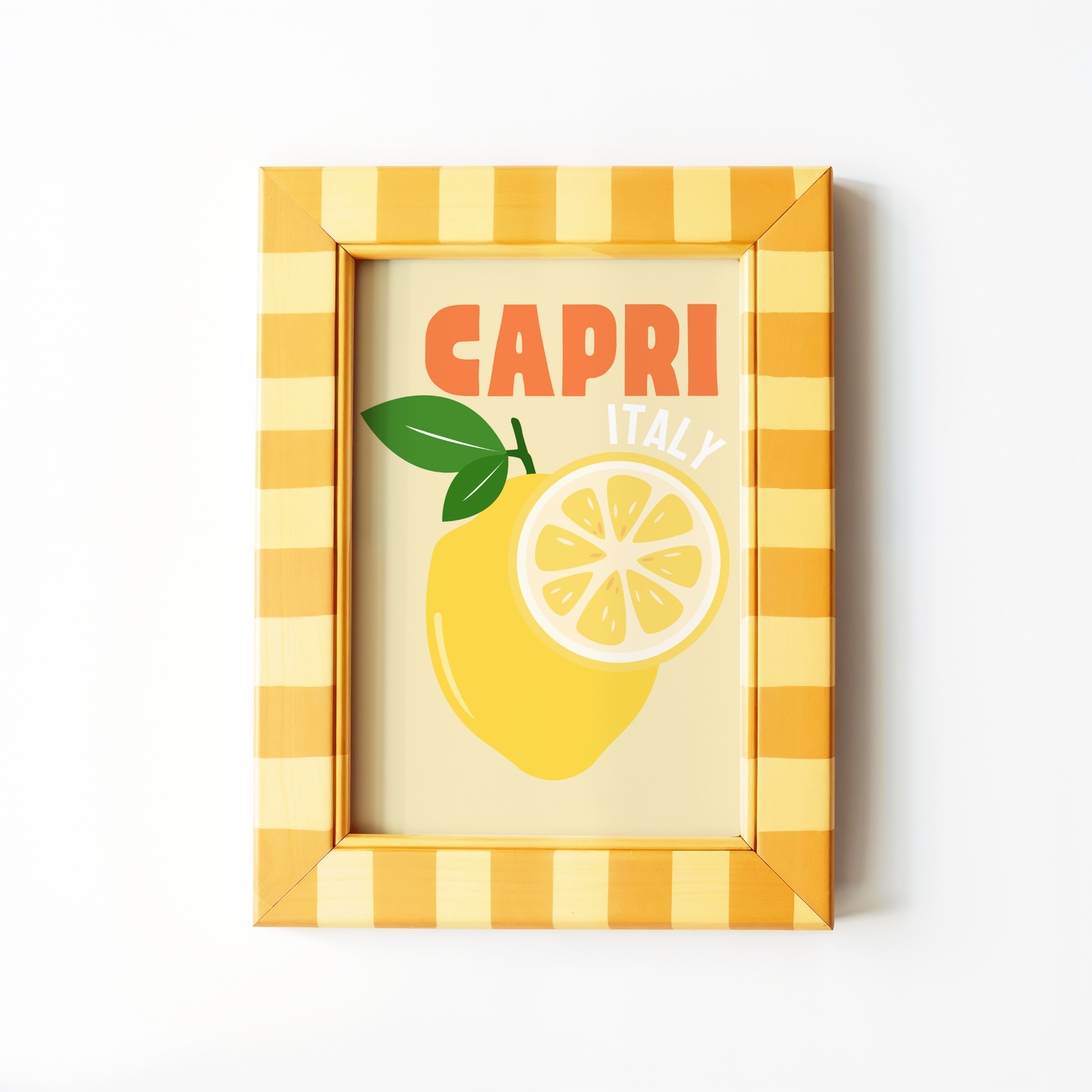 Capri Italy Lemon Print (Yellow)