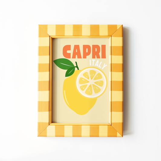 Capri Italy Lemon Print (Yellow)