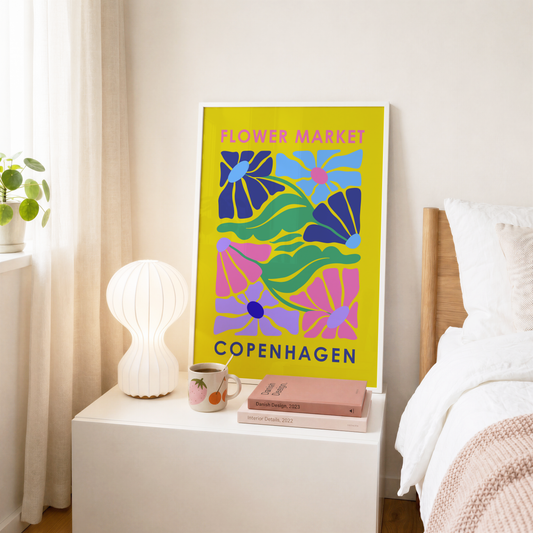 Flower Market Copenhagen Poster Print