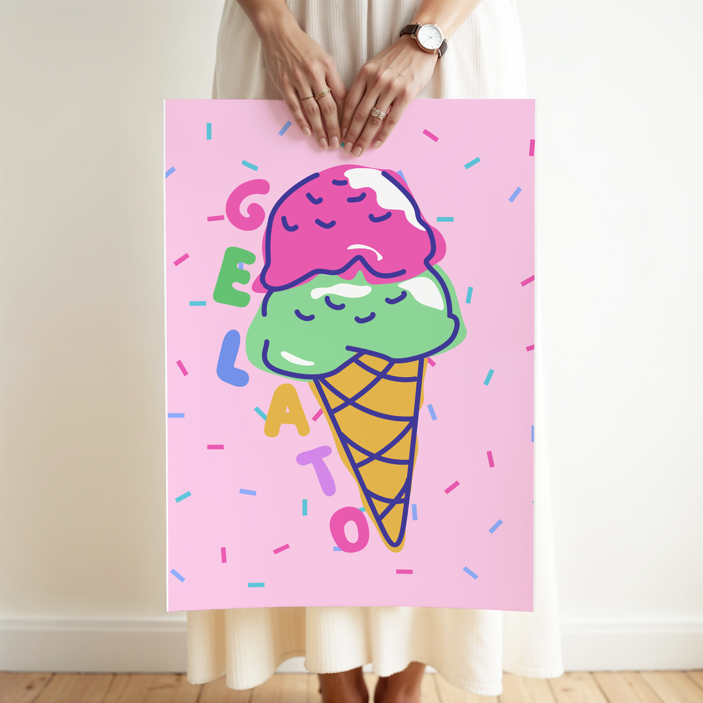 Gelato and Sprinkles Poster Print