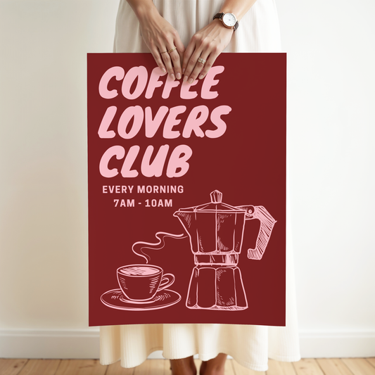 Coffee Lovers Club Print