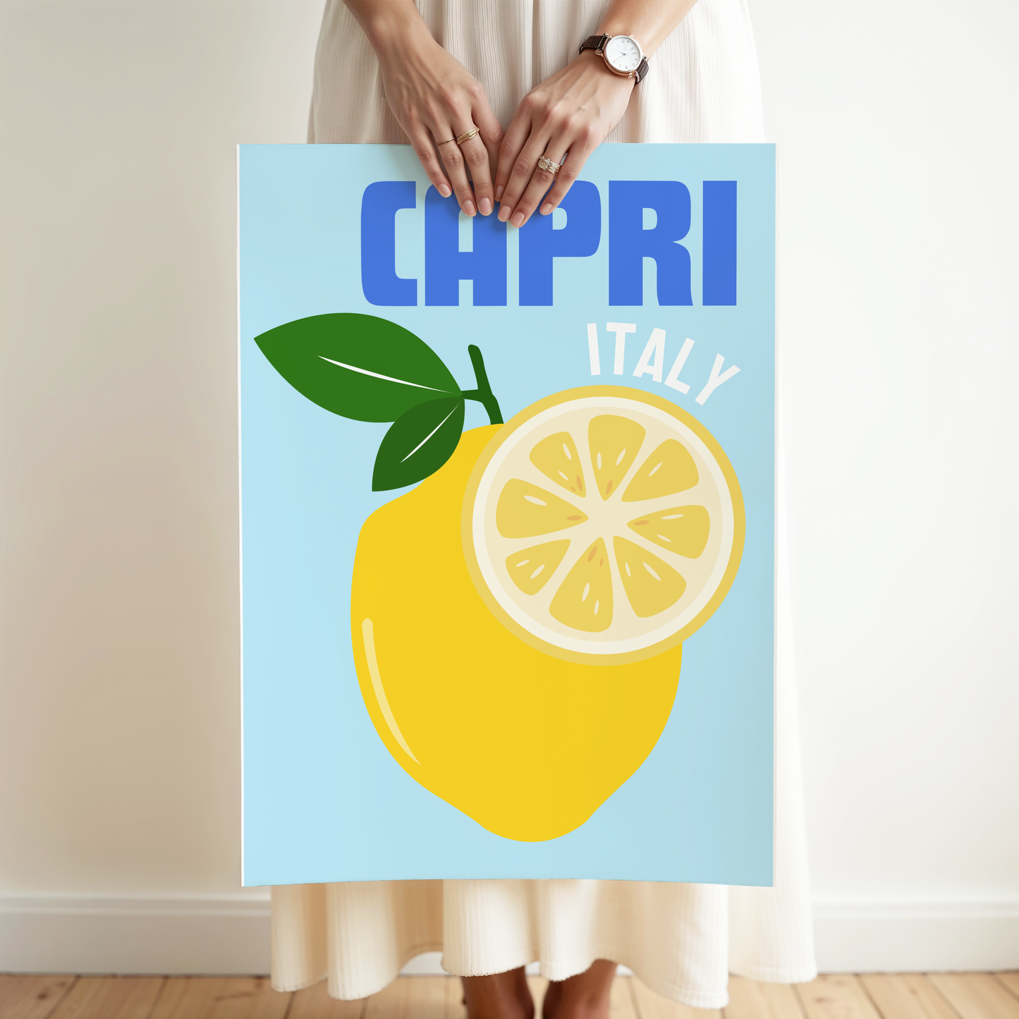Capri Italy Lemon Poster Print