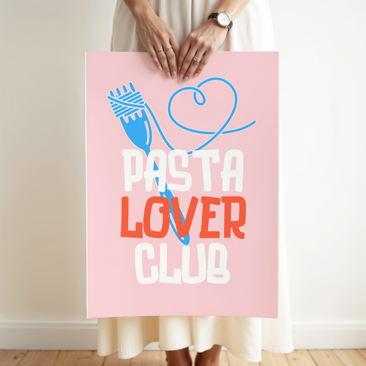 Pasta Lover Club Poster Print
