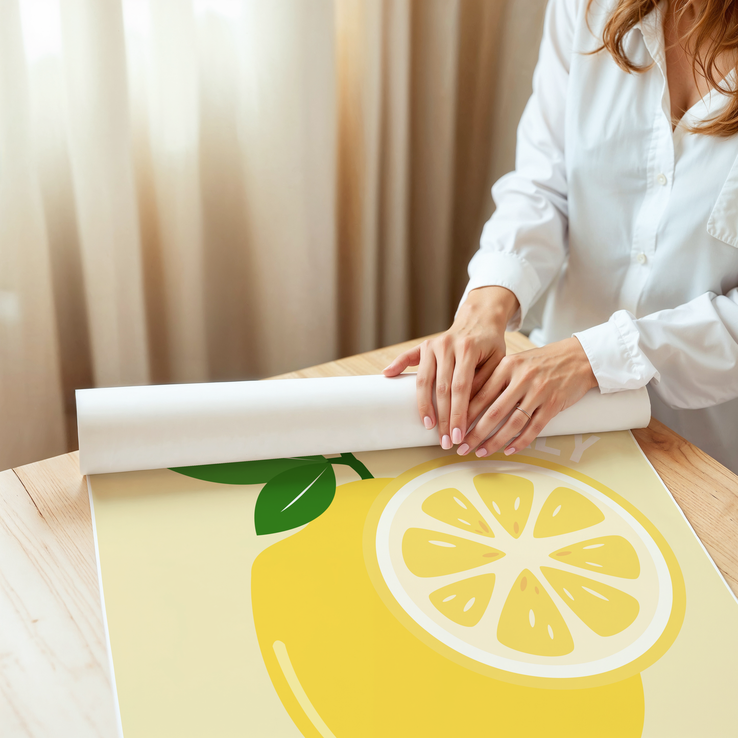 Capri Italy Lemon Print (Yellow)