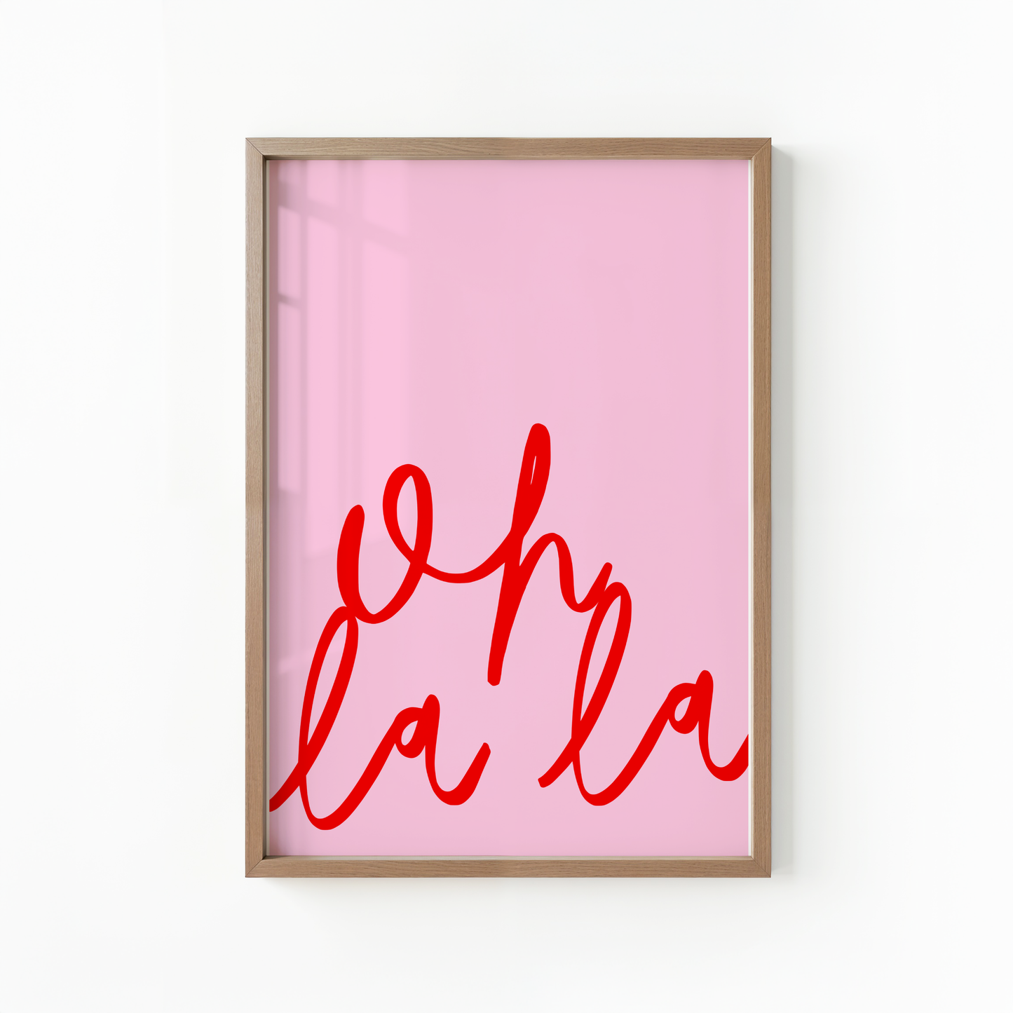 Oh La La Poster Print (Pink and Red)