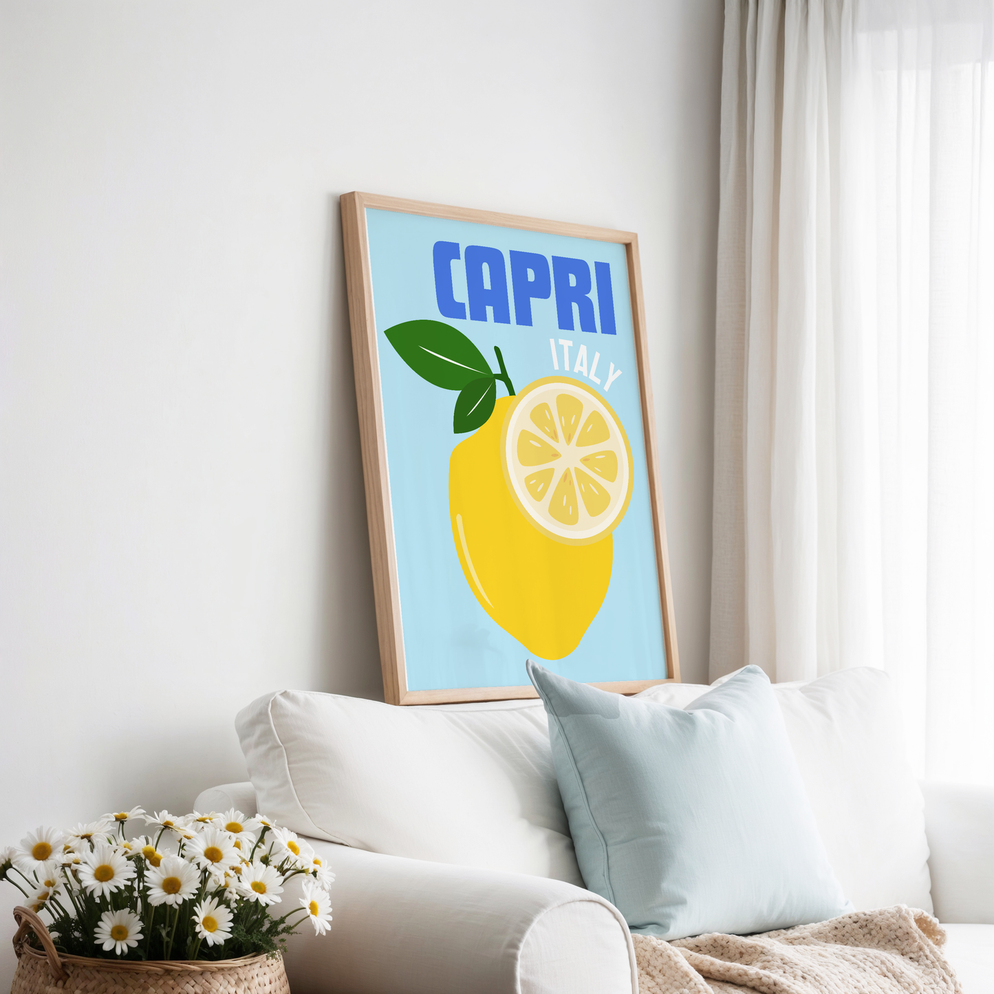 Capri Italy Lemon Poster Print