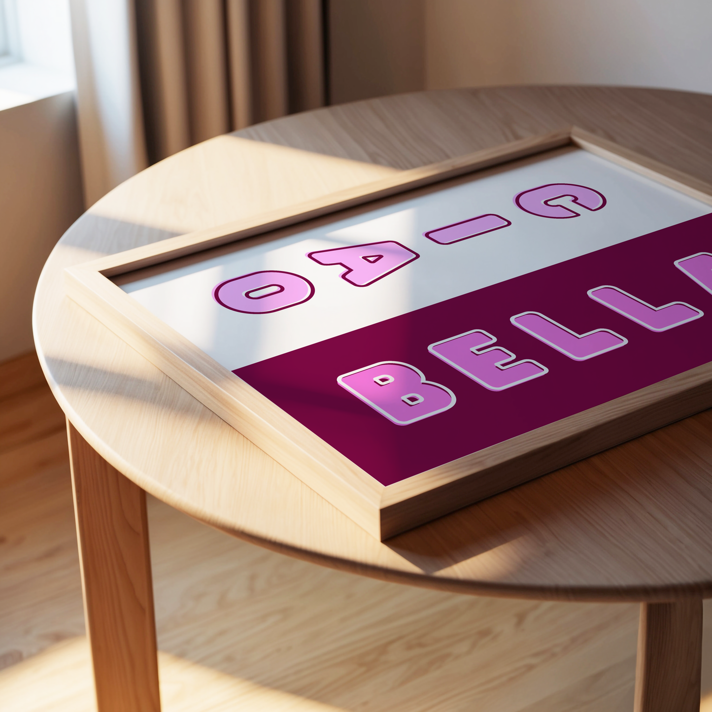 Ciao Bella Print (Merlot Pink and White)