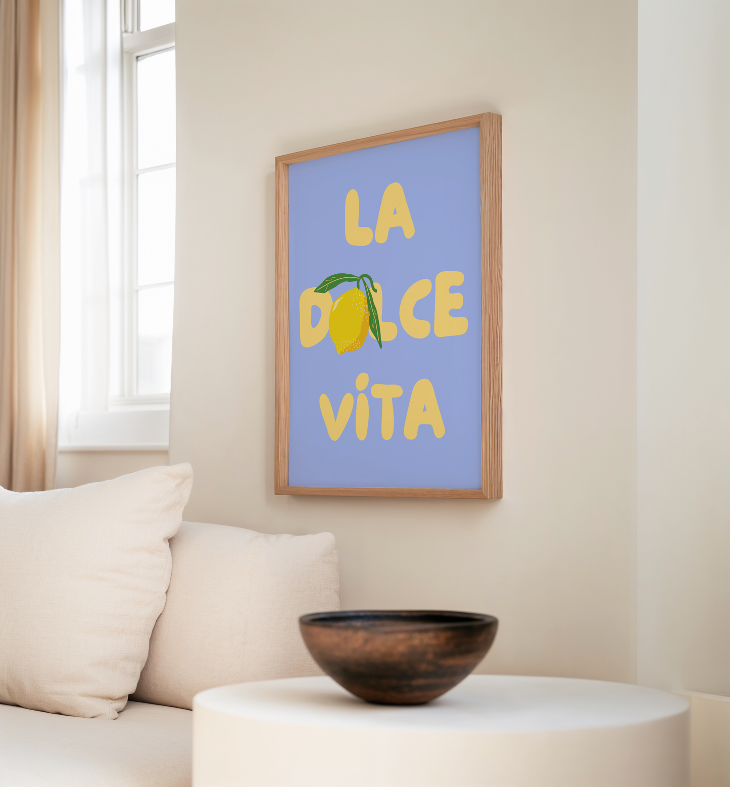 La Dolce Vita Lemon Print (Blue)
