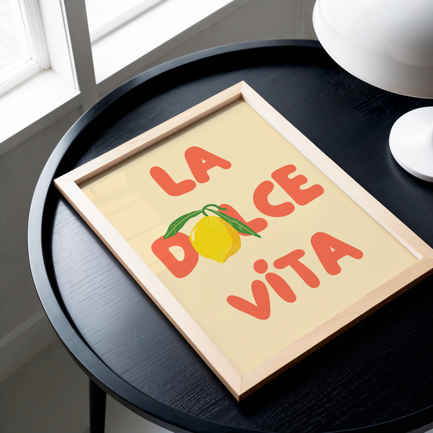 La Dolce Vita Lemon Poster Print (Yellow)