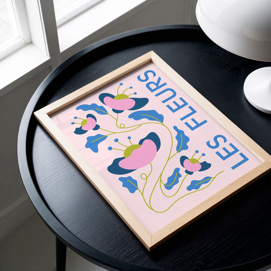 Les Fleurs Floral Poster Print