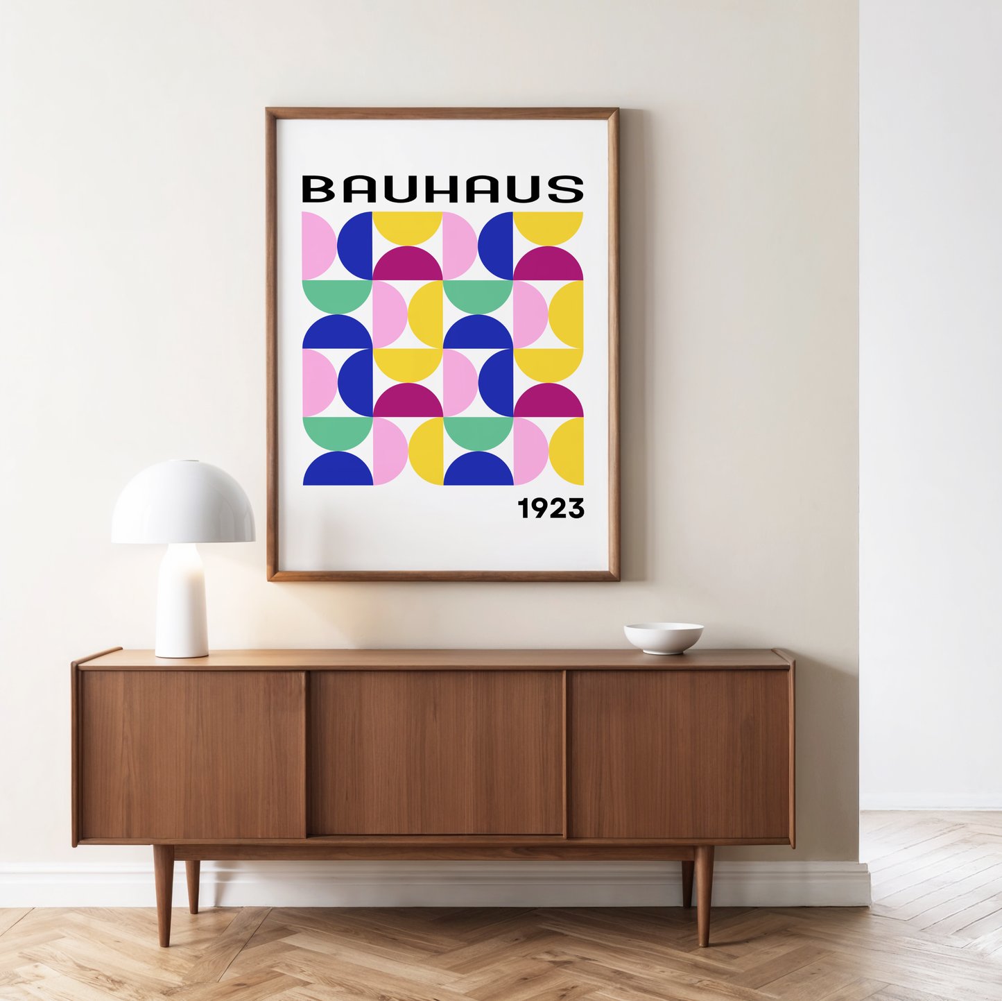 Bauhaus Semi Circle Poster Print