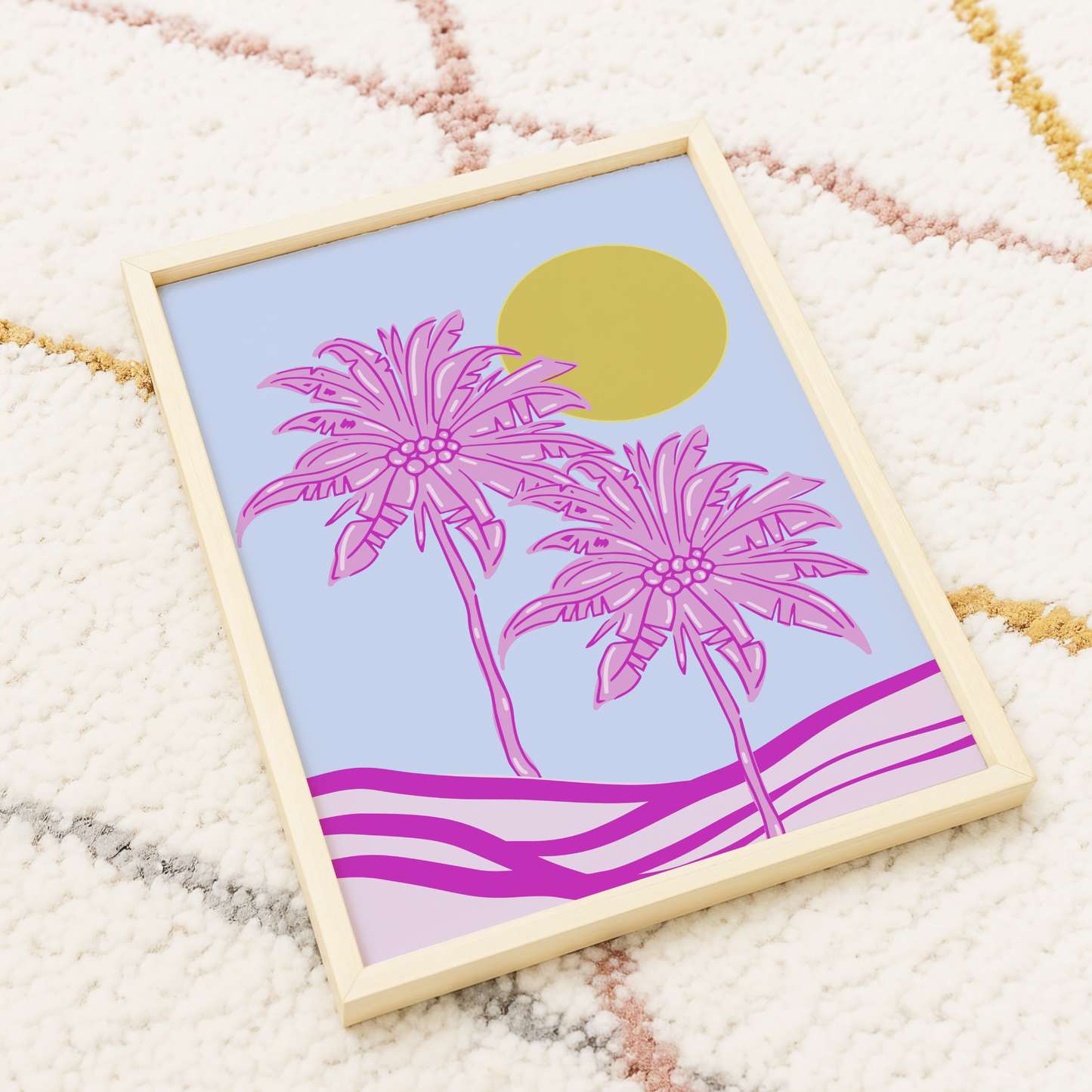 Pink Palm Trees Print