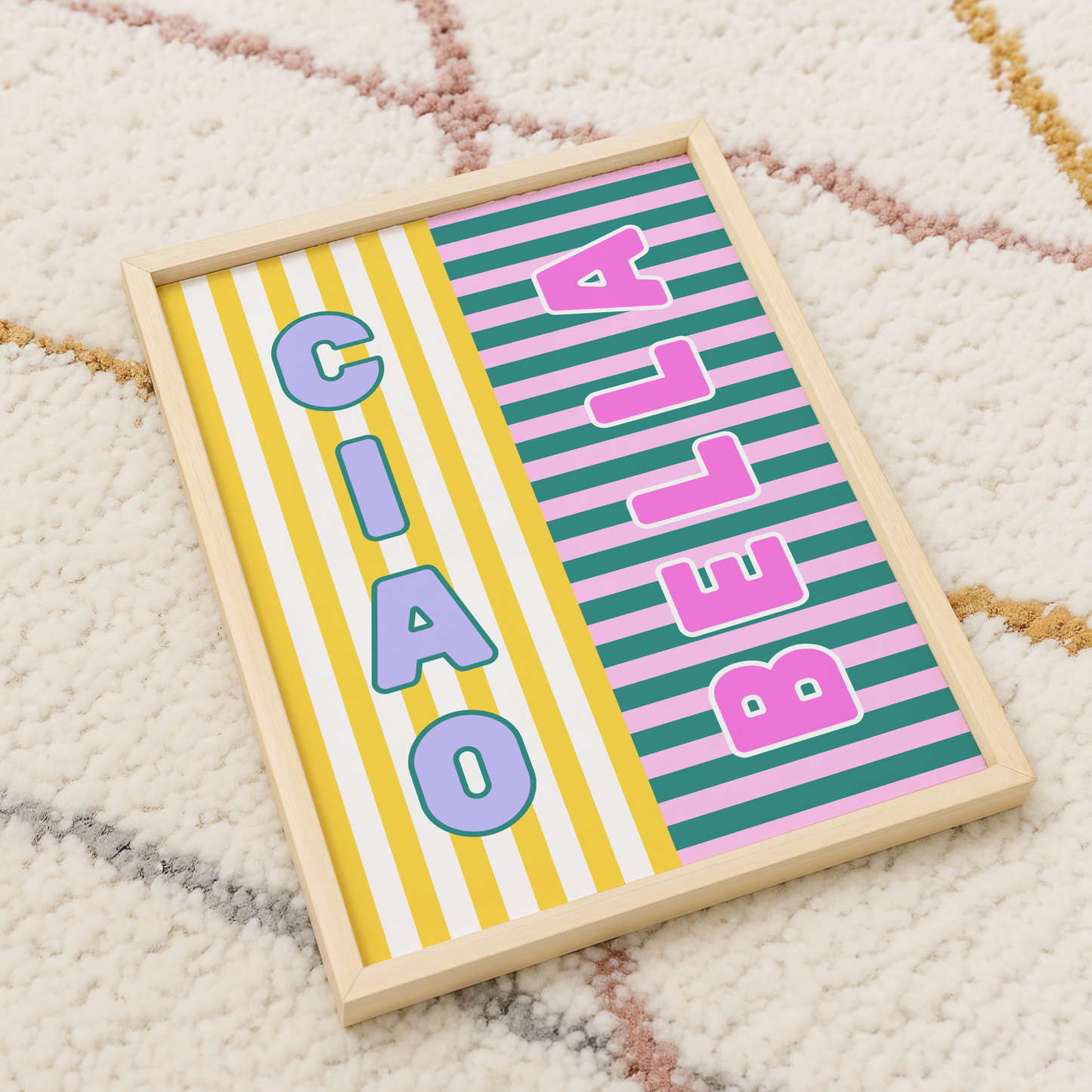 Ciao Bella Striped Poster Print