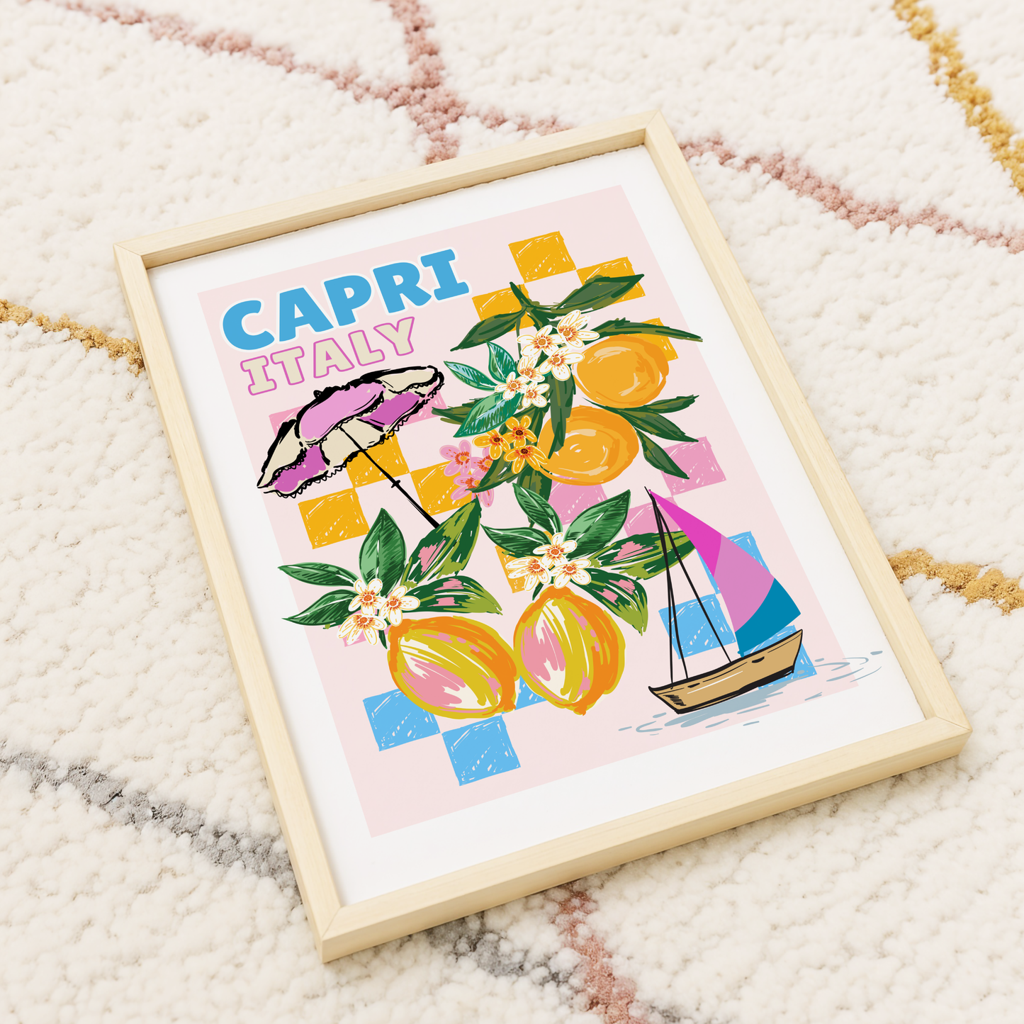 Capri Italy Summer Print