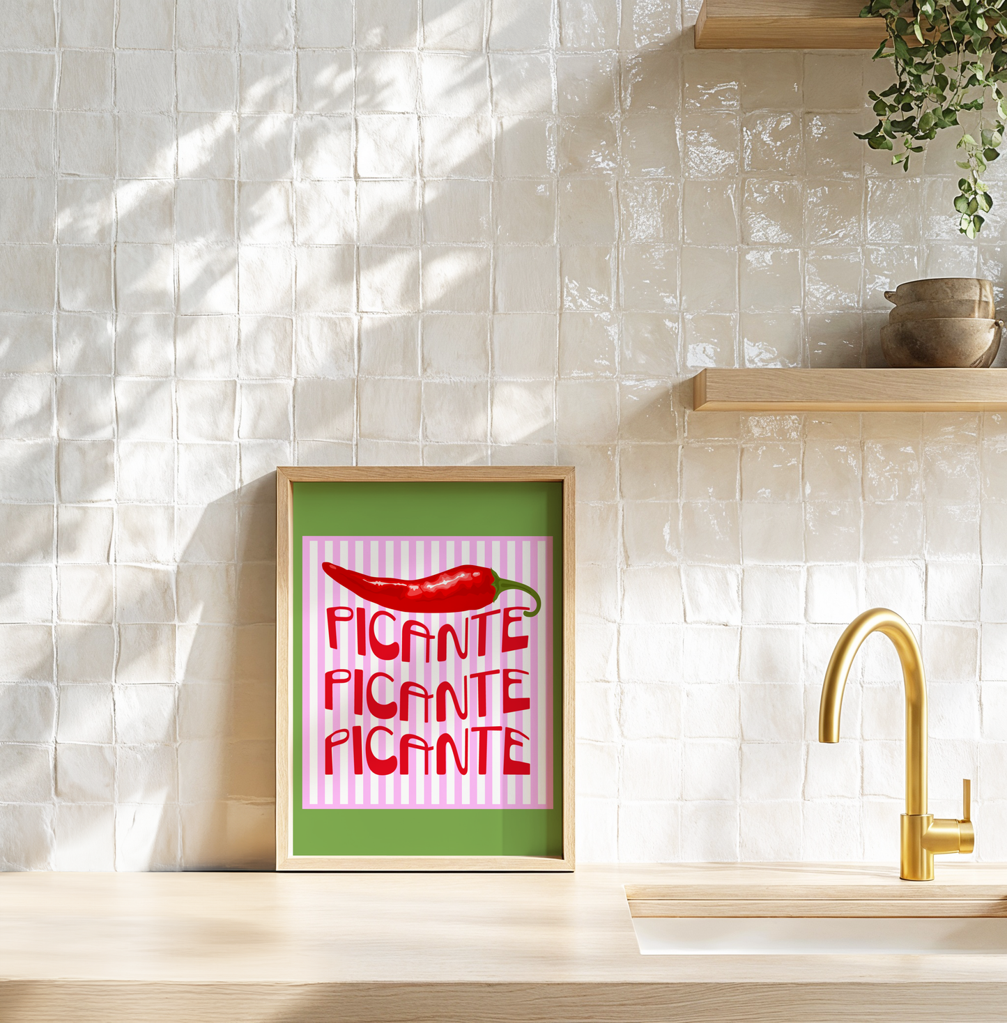 Picante Red Hot Chili Poster Print