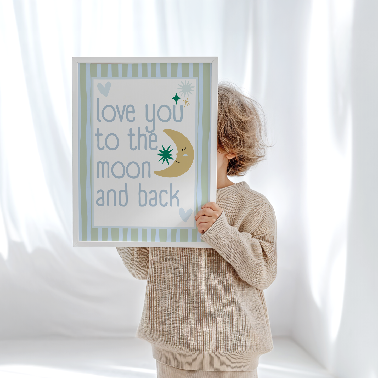 Love You To The Moon and Back Poster Print